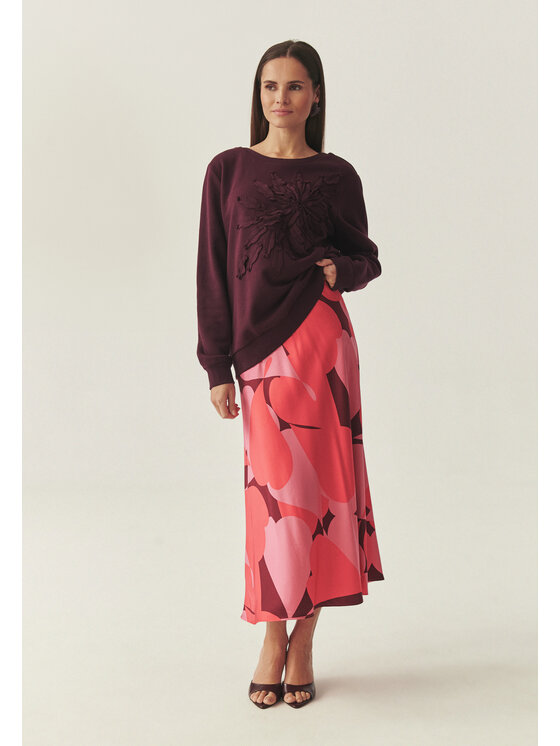 TATUUM TATUUM Maxi sukňa LILA Červená Close Fit