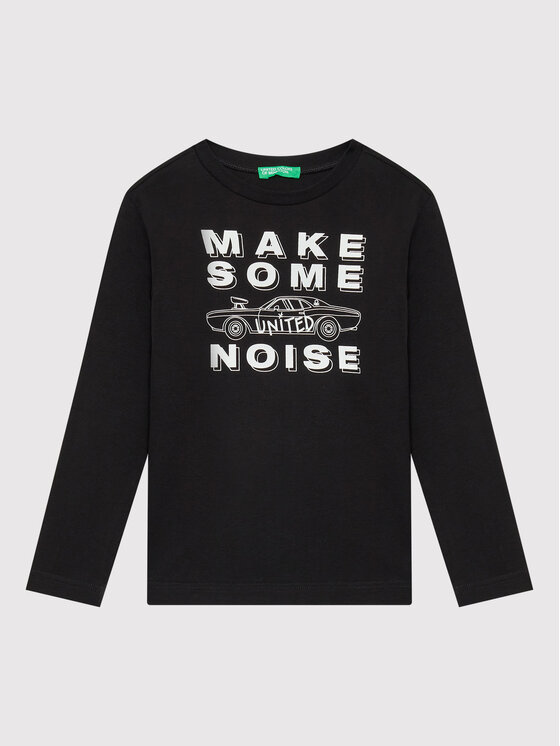 United Colors Of Benetton Bluză 3ATNC105Y Negru Regular Fit