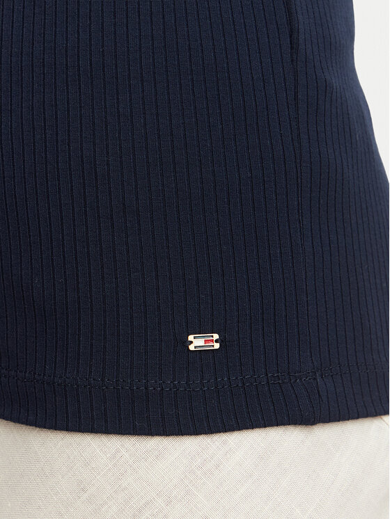 Tommy Hilfiger Tommy Hilfiger Τοπ WW0WW52112 Σκούρο μπλε Slim Fit
