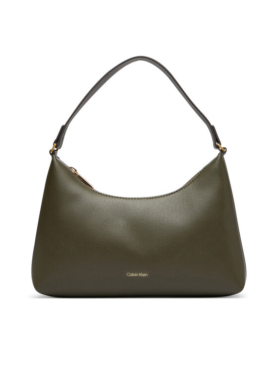 Calvin Klein Calvin Klein Дамска чанта Foil Logo Small Shoulder Bag LV04F3890G Тъмнозелен