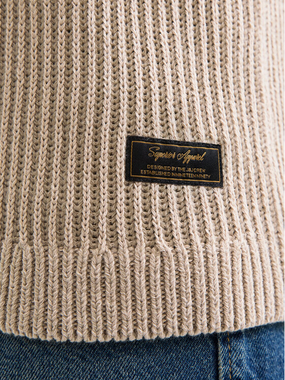 Jack & Jones Jack & Jones Sveter Dover 12278816 Béžová Regular Fit