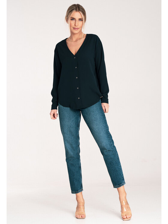 FIGL FIGL Koszula M1070 Granatowy Regular Fit