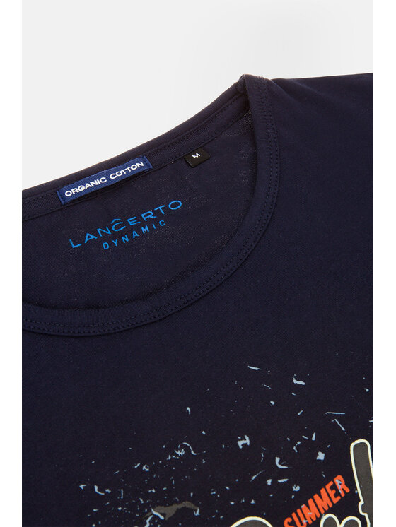 Lancerto Lancerto T-Shirt Arlo TS073221000021 Granatowy Regular Fit