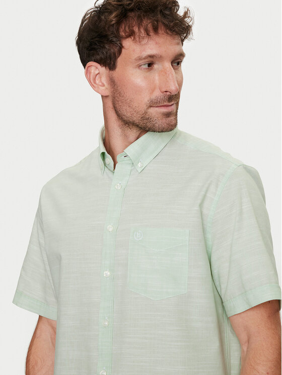 Bugatti Bugatti Camicia 9450 58330A Verde Regular Fit