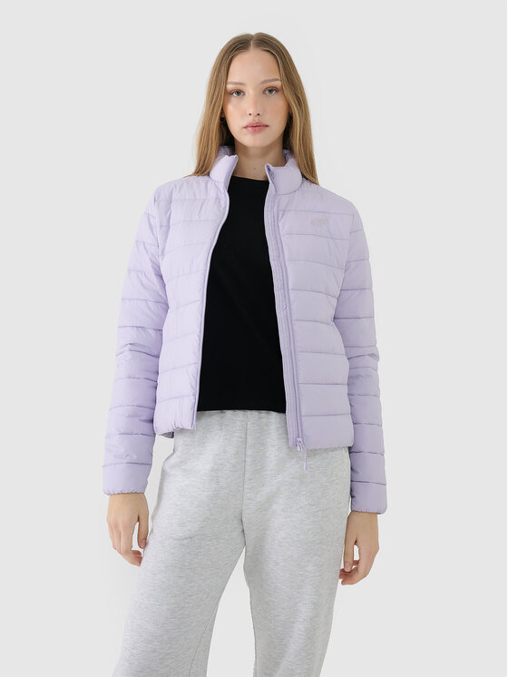 4F 4F Kurtka puchowa BASIC+ Fioletowy jasny Slim Fit