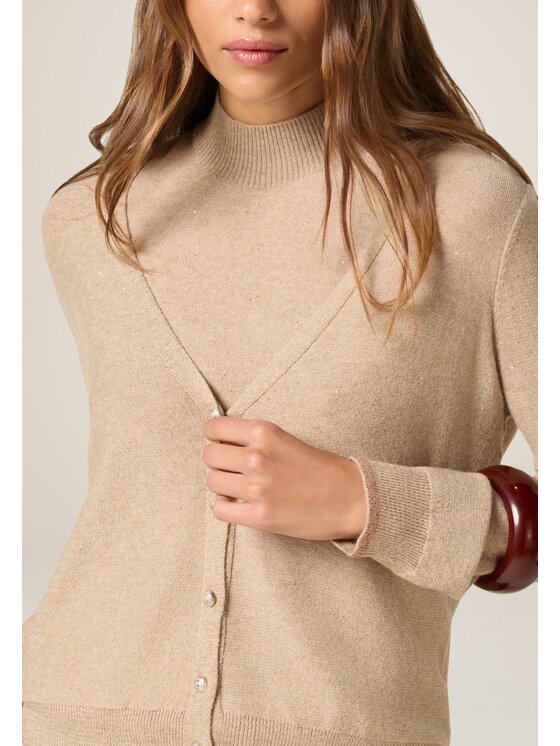 Oltre Oltre Cardigan M322J005062N012 Oro Slim Fit