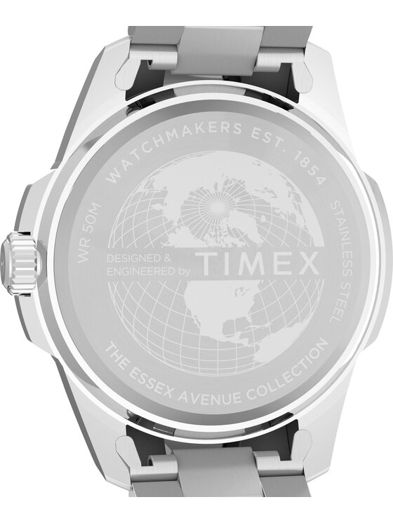 Timex Timex Zegarek TW2Y21000 Srebrny