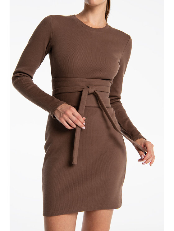 Nudyess Nudyess Cintura da donna Dark Belt z prążka Marrone