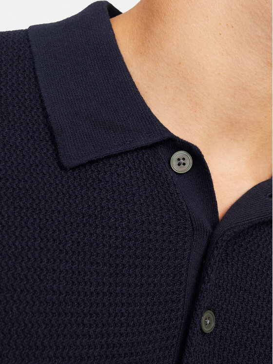 Jack&Jones Jack&Jones Тениска с яка и копчета Cooper 12271483 Тъмносин Regular Fit