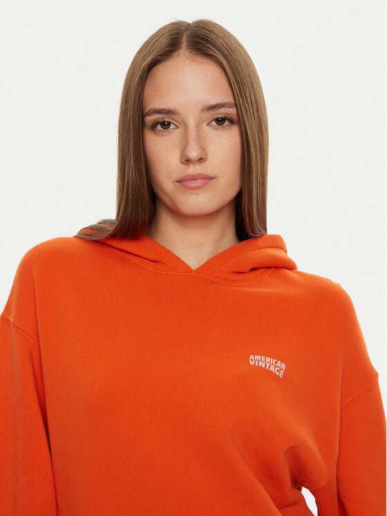 American Vintage American Vintage Sweatshirt Izubird IZU03DH24 Orange Regular Fit