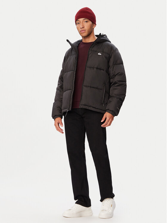 Quiksilver Quiksilver Geacă de iarnă Cold Days Hoodie EQYJK04229 Negru Regular Fit