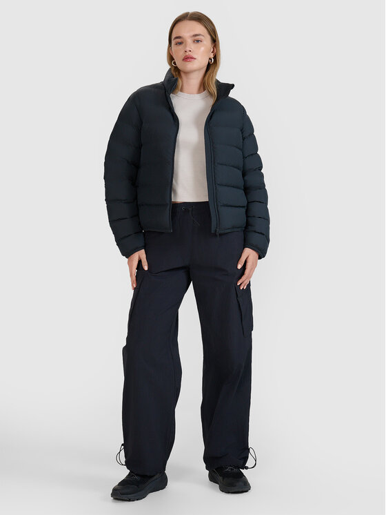 4F 4F Kurtka puchowa MIDSHOP TEXTILE Czarny Regular Fit