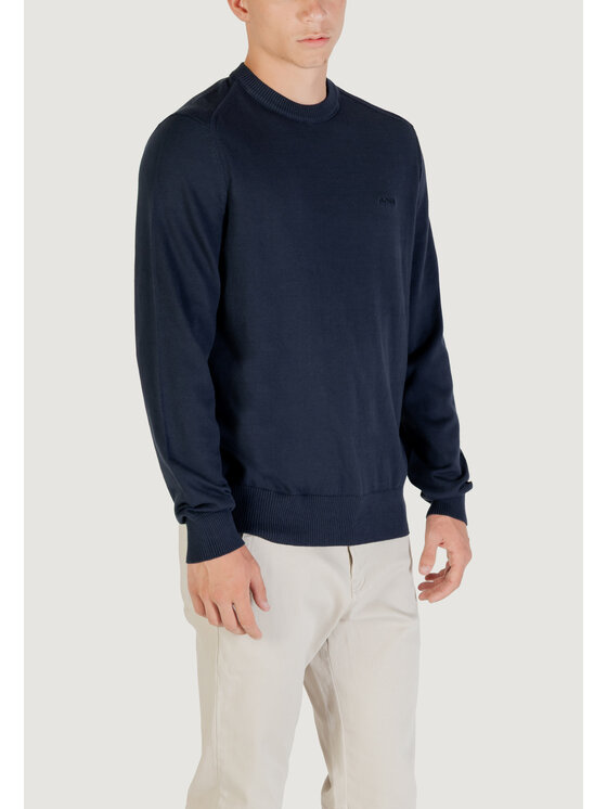BOSS Boss Sweter q-roa-30816 Niebieski Regular Fit