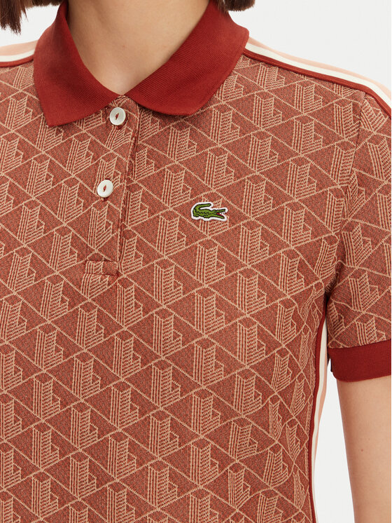 Lacoste Lacoste Sukienka codzienna EF2655 Brązowy Slim Fit