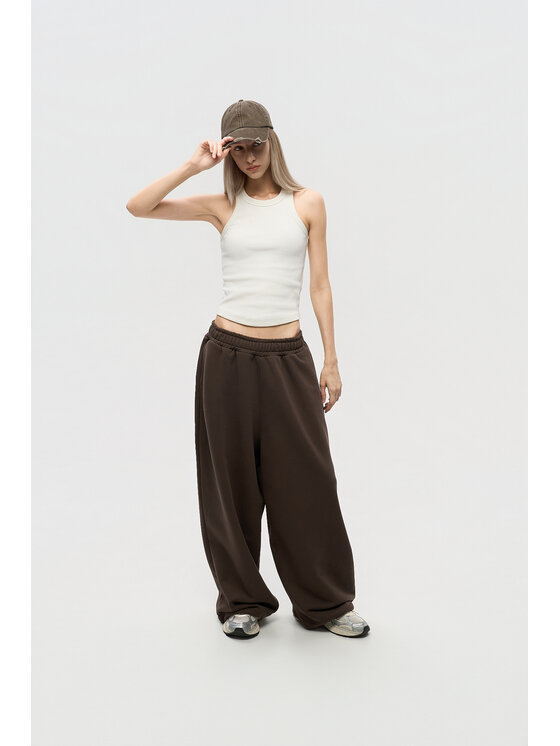 2005 2005 Spodnie dresowe Uniform Baggy Brązowy ciemny Oversize