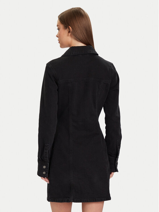 Guess Jeans Guess Jeans Φόρεμα τζιν W5BK48 D0831 Μαύρο Slim Fit