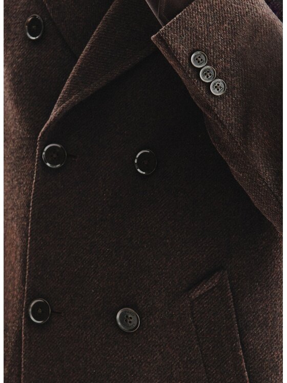Pako Lorente Pako Lorente Płaszcz przejściowy P25WF-7X-002 Brązowy Classic Fit