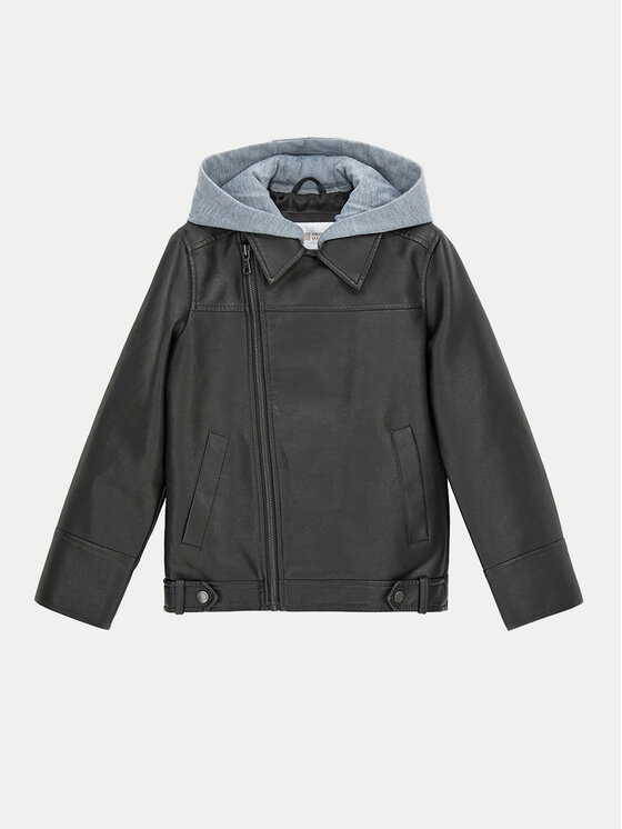 Original Marines Original Marines Bunda z imitácie kože DFP4072YM Čierna Regular Fit