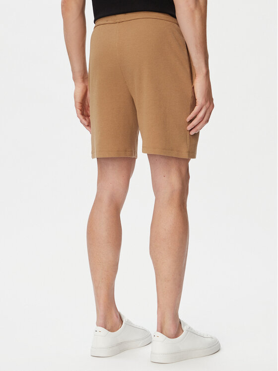 BOSS BOSS Sporta šorti Waffle 50535884 Bēšs Regular Fit