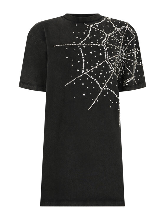 PHILIPP PLEIN PHILIPP PLEIN Sukienka codzienna 29852 Czarny Over Fit