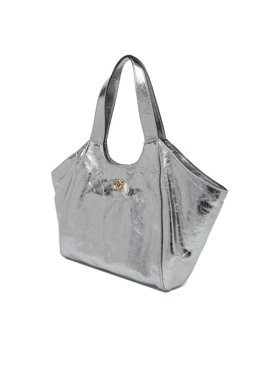 PINKO PINKO Kabelka Tote Mini Bag AI 25-26 PLTT 104645 A2OT Strieborná