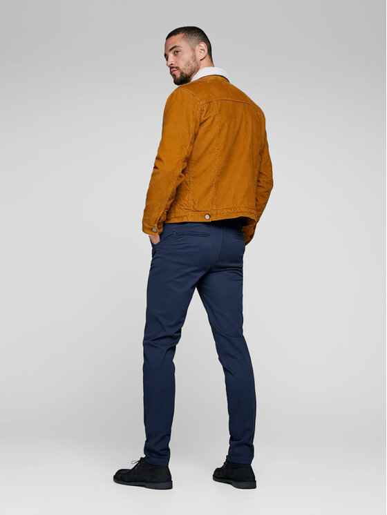 Jack & Jones Jack & Jones Chino nohavice Marco 12150148 Tmavomodrá Slim Fit
