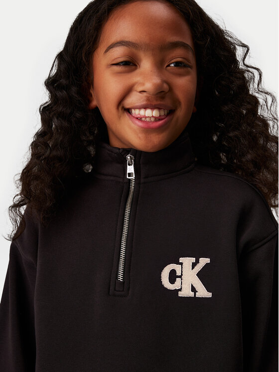 Calvin Klein Jeans Calvin Klein Jeans Φόρεμα υφασμάτινο Teddy Monogram IG0IG02670 Μαύρο Regular Fit