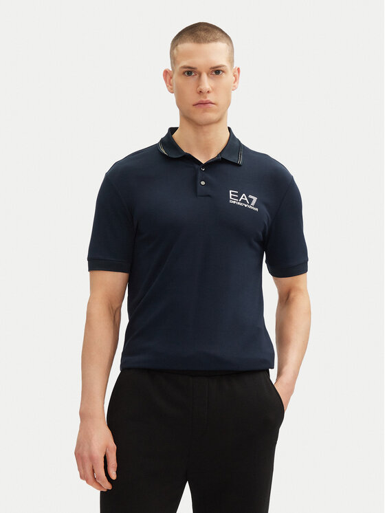 EA7 Emporio Armani Polo 7M000300 AF13739 UB102 Blu scuro Slim Fit, taglia : XL