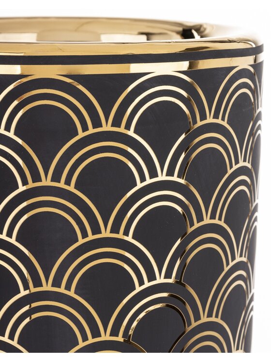 MIAhome MIAhome Pojemnik Parasolnik porcelanowy 46x20 cm CHADUR czarny Czarny
