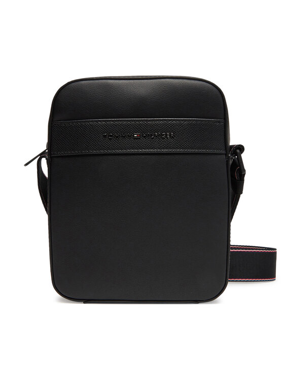 Geantă crossover Tommy Hilfiger Th Corp Mini Reporter AM0AM13224 Negru