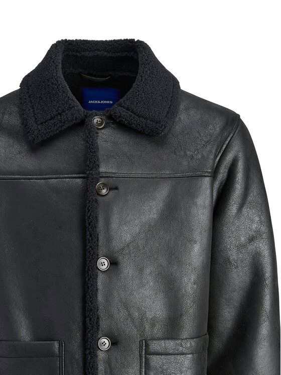 Jack&Jones Jack&Jones Jacke aus Kunstleder Cambridge 12282946 Schwarz Regular Fit