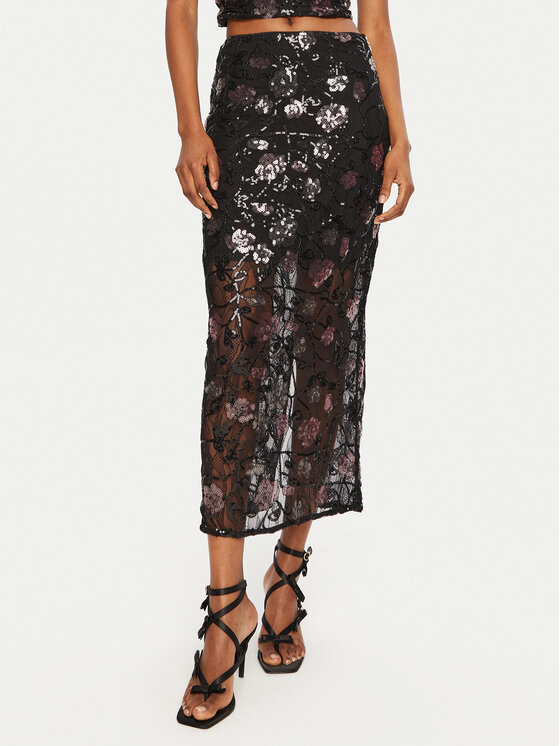 ROTATE ROTATE Gonna maxi 113310100 Nero Regular Fit