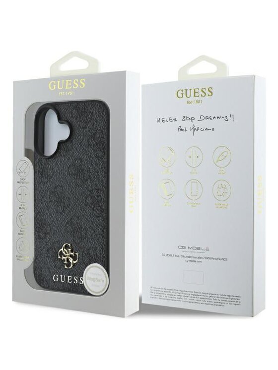 Guess Guess Etui na telefon Small Classic MagSafe Czarny