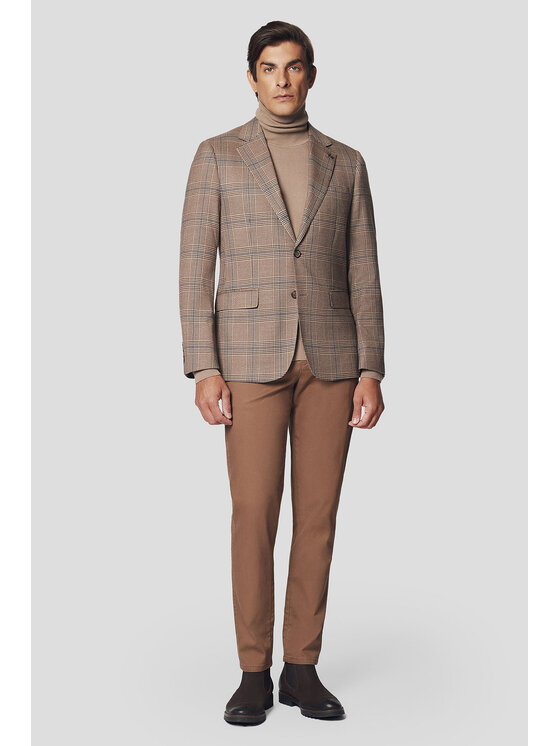 Lancerto Lancerto Marynarka Asti MA131224000017 Beżowy Slim Fit