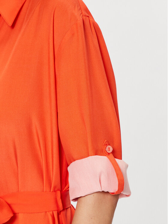 Triumph Triumph Sukienka koszulowa 10214884 Pomarańczowy Regular Fit