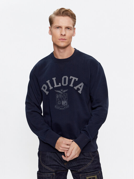 Aeronautica Militare Aeronautica Militare Džemperis 232FE1817F518 Tamsiai mėlyna Comfort Fit