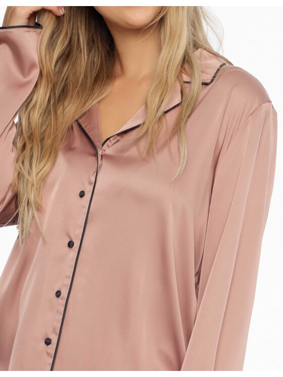 Esotiq Esotiq Piżama 41490-39X Różowy Loose Fit
