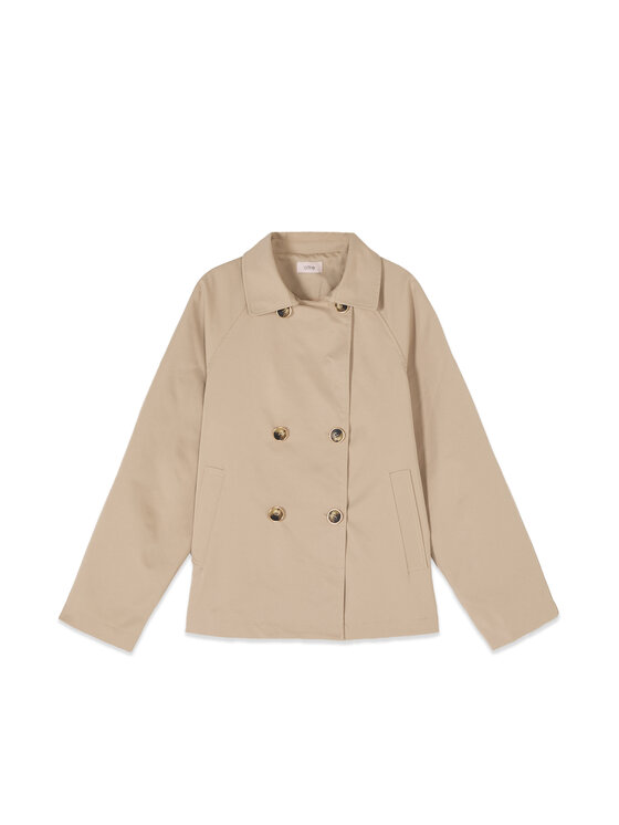 Oltre Oltre Płaszcz zimowy 0007J000158N002 Kremowy Regular Fit