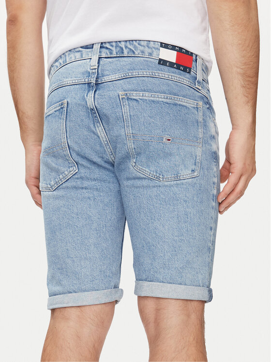 Tommy Jeans Tommy Jeans Džínsové šortky Ronnie DM0DM19154 Modrá Slim Fit