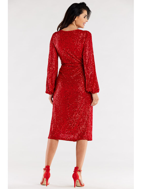Awama Awama Abito da sera A567 Rosso Basic Fit