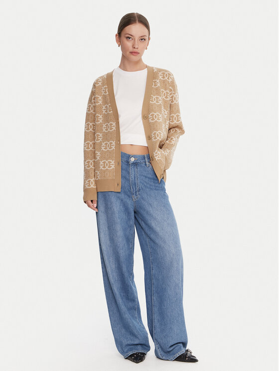 PINKO PINKO Kardigan Half Breed 106042 A2YD Beżowy Regular Fit
