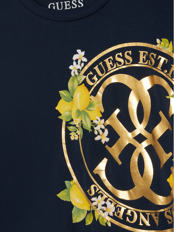 Guess Guess T-krekls J6GI00 K6YW4 Tumši zils Regular Fit