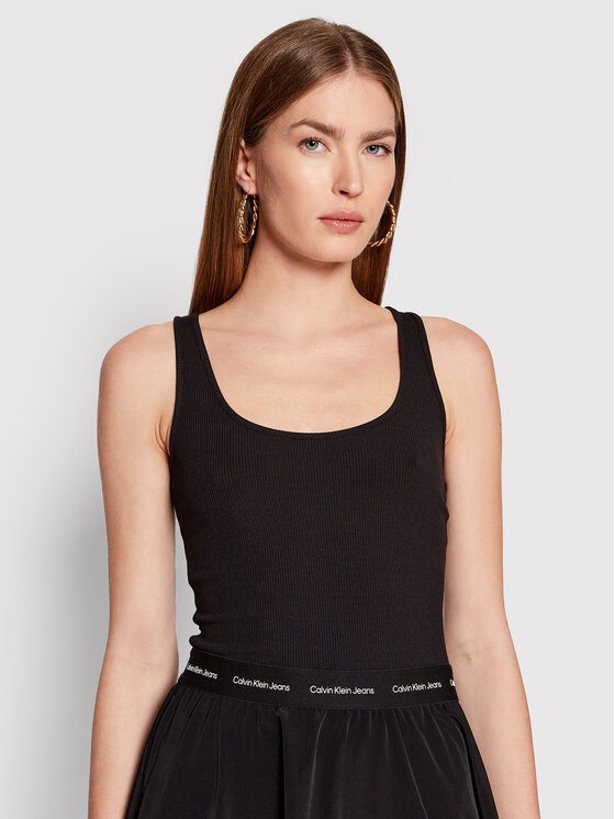 Calvin Klein Jeans Calvin Klein Jeans Každodenní šaty J20J218348 Černá Regular Fit