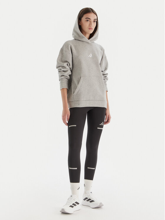 adidas adidas Bluza ALL SZN Holiday Glitter Fleece JV5757 Szary Loose Fit