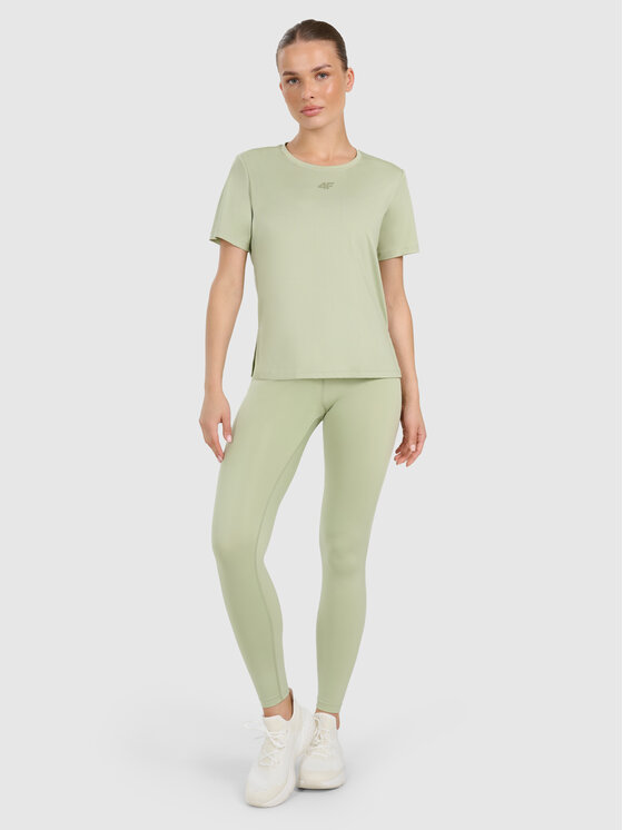 4F 4F Koszulka techniczna MULTI ACTIVE Zielony jasny Regular Fit