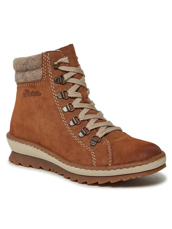 Rieker Homme Bottines B1330 – Bottines Lacets Confort Antistress En Cuir Souple