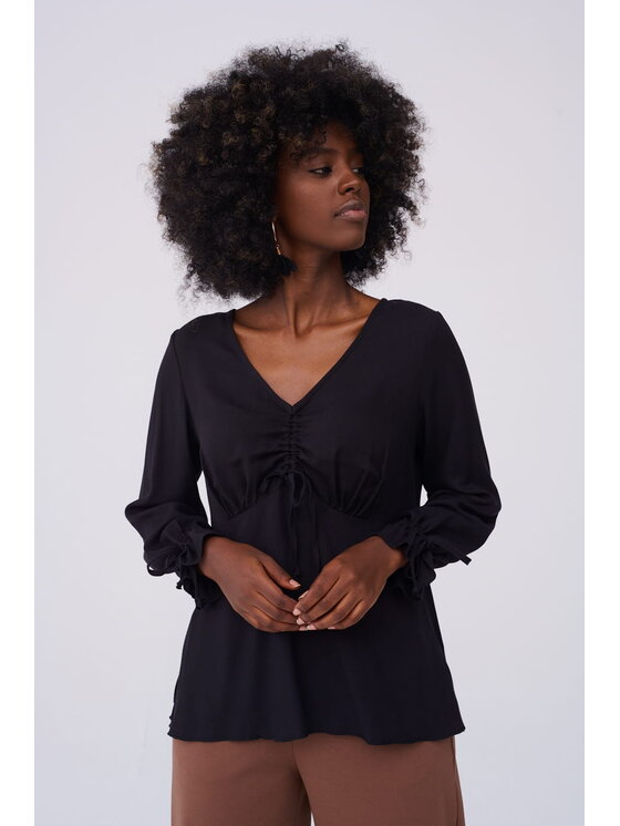 blue shadow blue shadow Bluzka Kylie BS Czarny Standard Fit