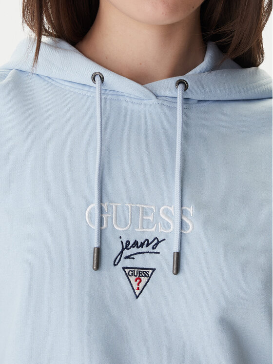 Guess Jeans Guess Jeans Суитшърт W6RQ00 K68I4 Светлосиньо Relaxed Fit