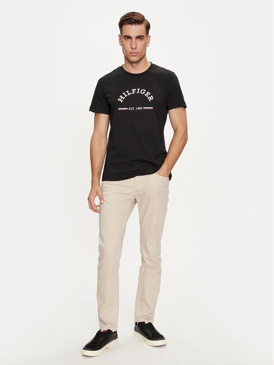 Tommy Hilfiger Tommy Hilfiger T-shirt Arch MW0MW35466 Nero Slim Fit
