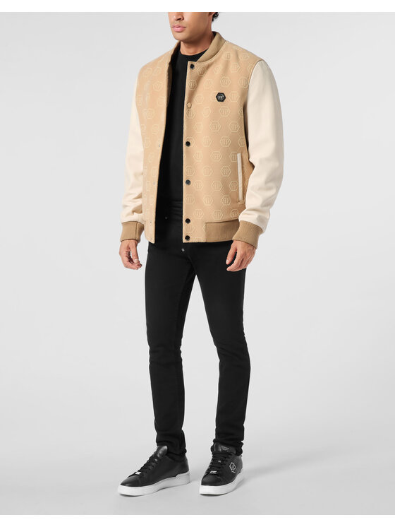 PHILIPP PLEIN PHILIPP PLEIN Bundy bomber 26087 Béžová Regular Fit